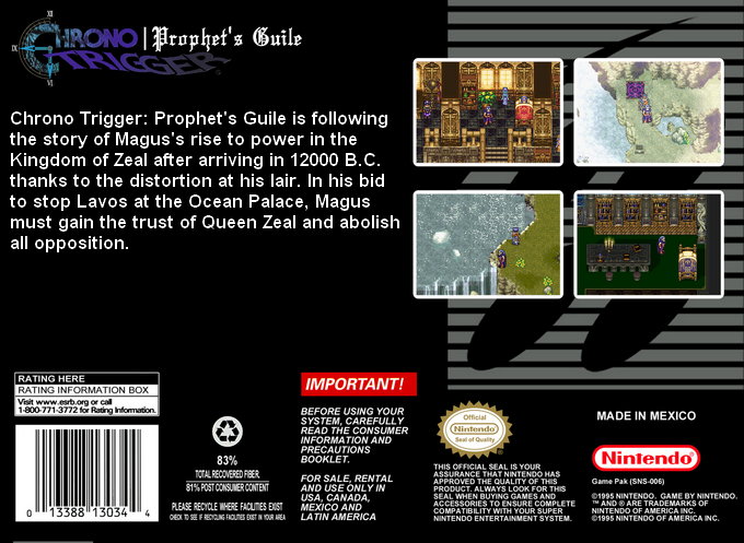 Chrono Trigger - Prophet's Guile (Hack) — Box back